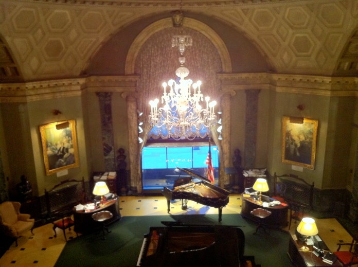 Steinway Hall with its famous pianos